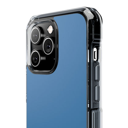 Steel Blue - Clear Impact Case for iPhone