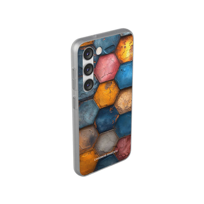 Rustic Geometric Tiles - Flexi Samsung S23 Phone Case