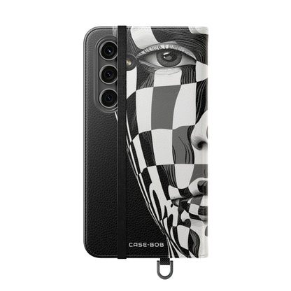 Mirrored Checkerboard Face - Samsung S24 Plus Case - Wallet
