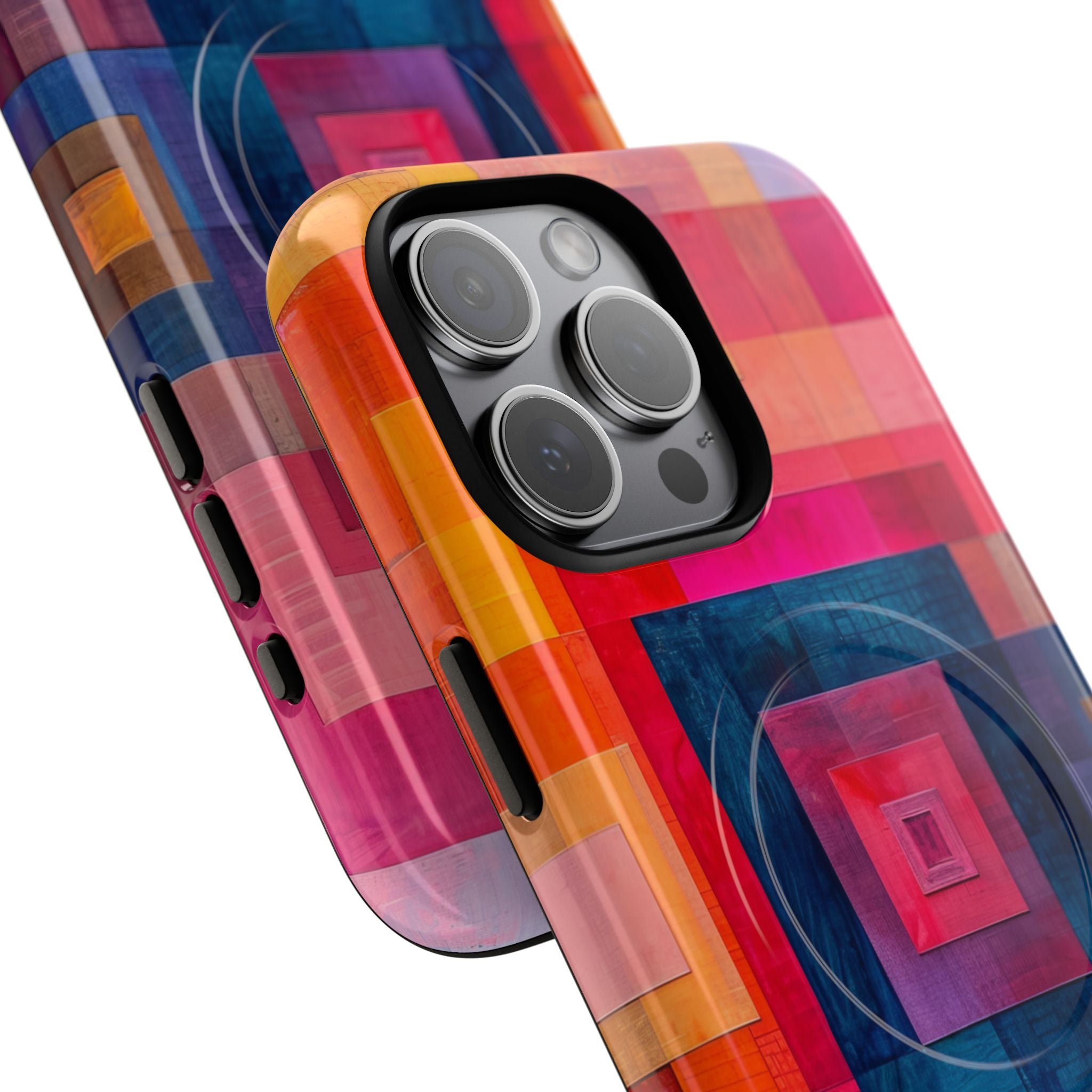 Vibrant Geometry - Tough + MagSafe® iPhone 15 Phone Case