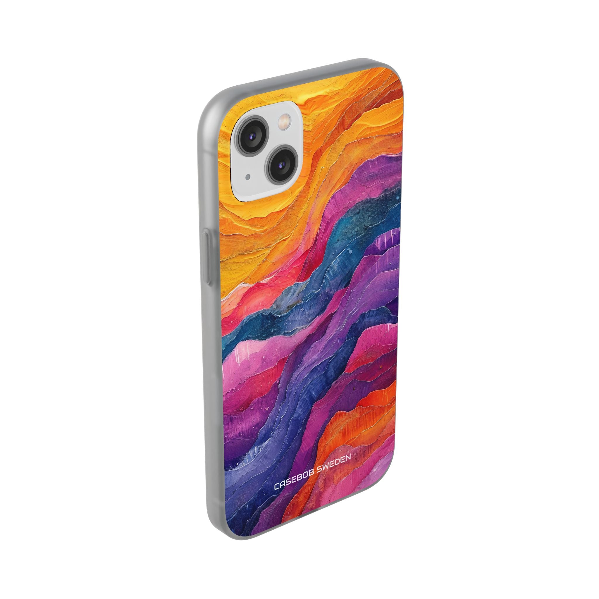 Vibrant Abstract Waves - Flexi iPhone 14 Phone Case