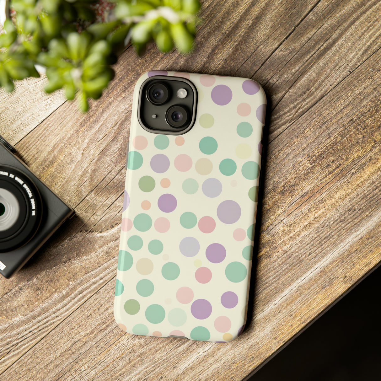 Polka Dot Pastel Harmony - Protective Phone Case