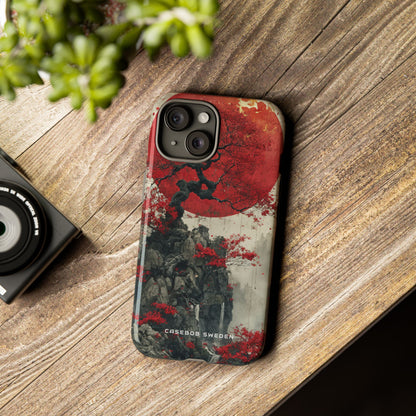 Zen Serenity in Red Harmony iPhone 15 - Tough Phone Case