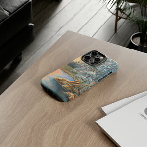 Oil Panting - Sunset on the lake - Protective Phone Case