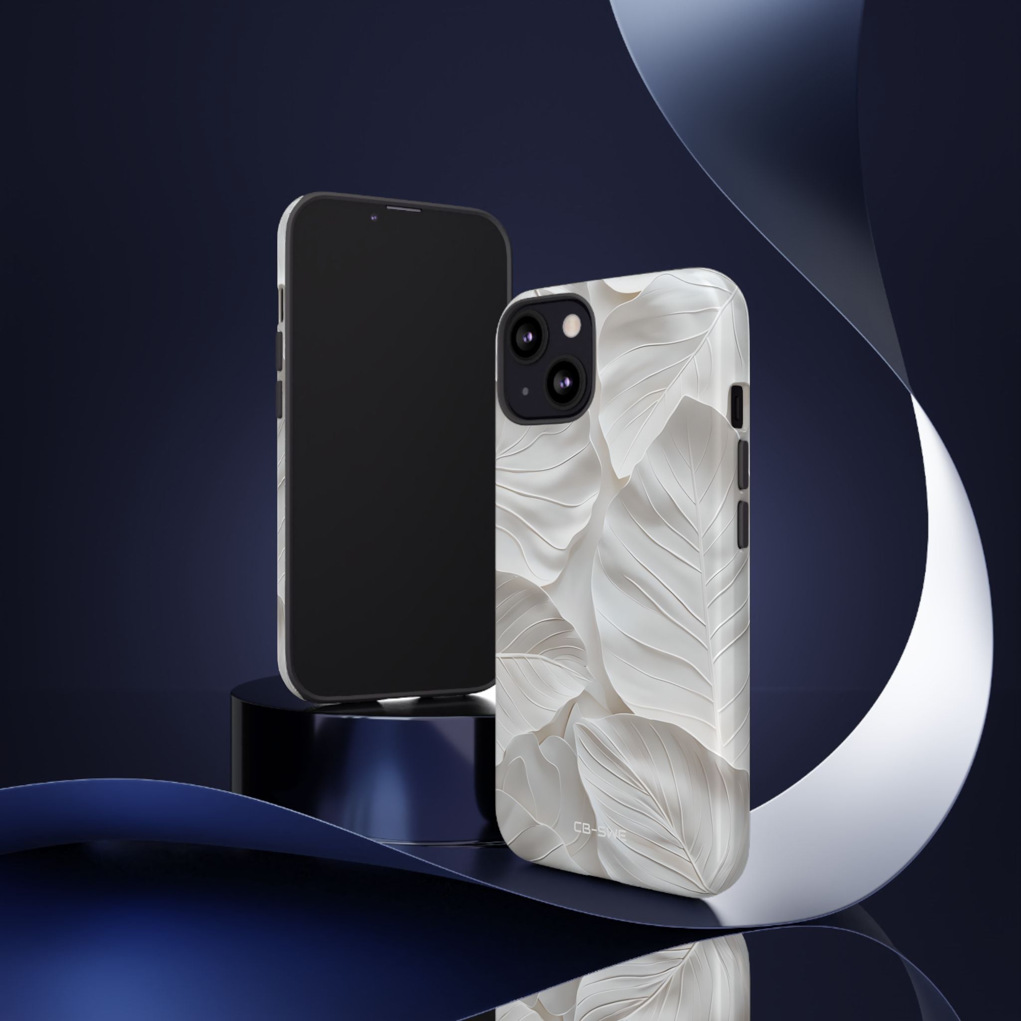 Elegant Leaf Relief - iPhone Case