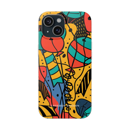 Playful Lines in Motion iPhone 15 - Flexi Phone Case