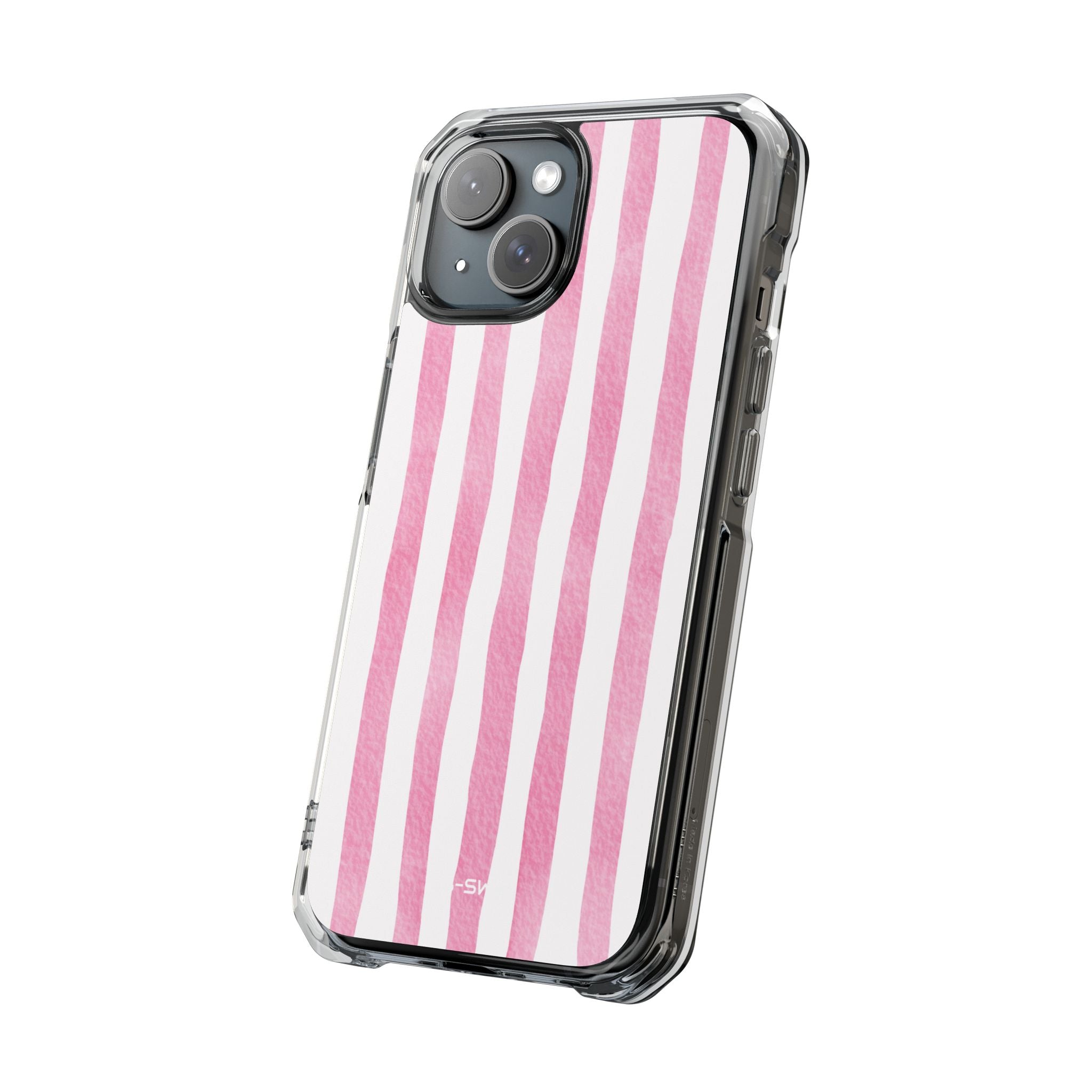Pink Watercolor Stripes iPhone Case - Impact