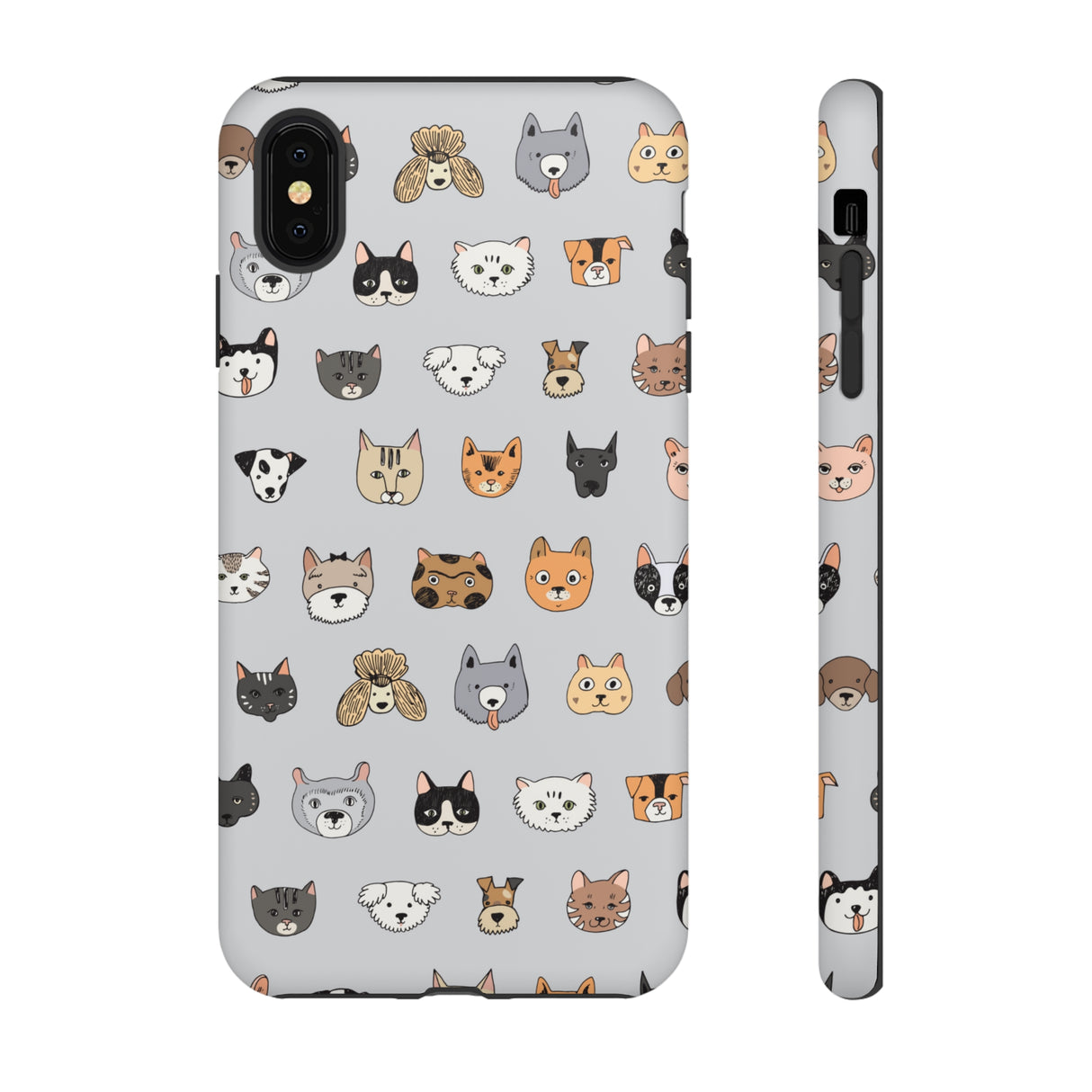 Cats n Dogs Pattern iPhone Case (Protective) iPhone XS MAX Matte Phone Case