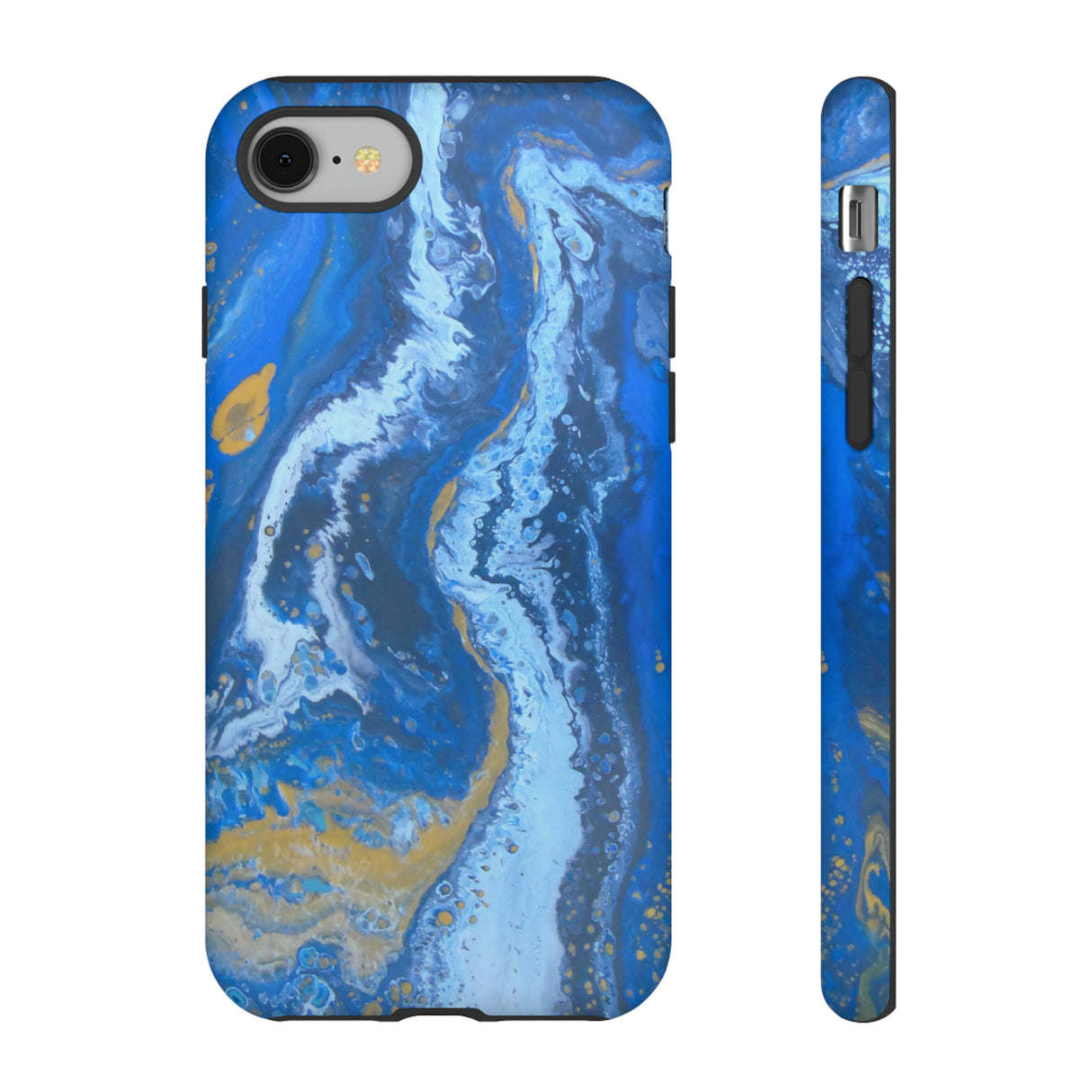 Acrylic Blue Gold - Protective Phone Case