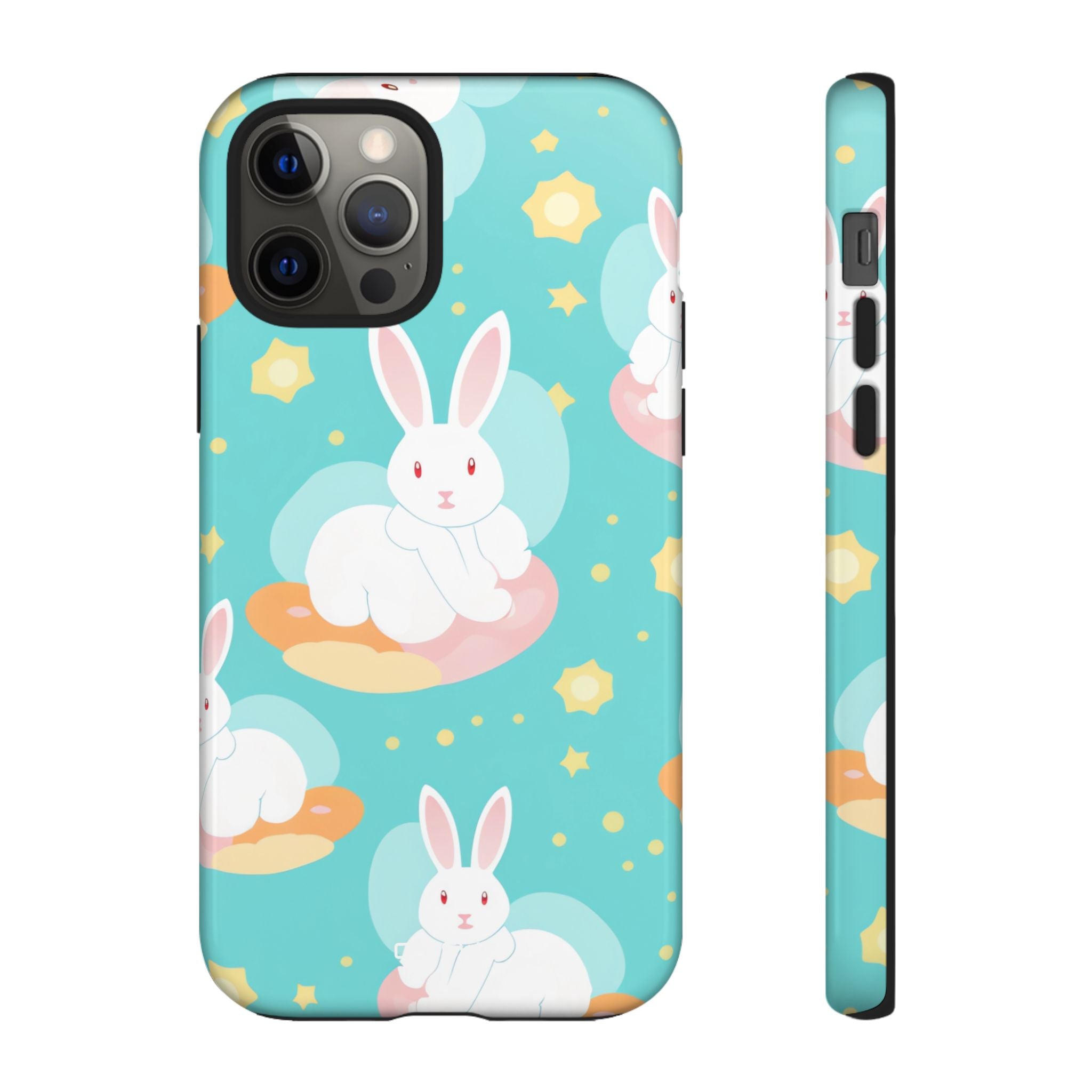 Bunnies Float Dreamily - iPhone Case