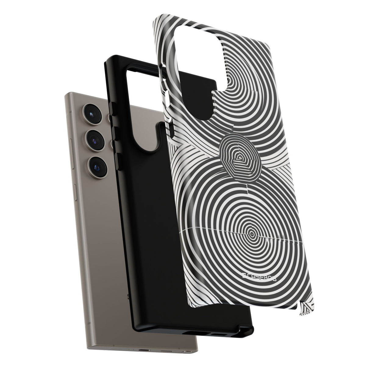 Dynamic Depth: Black and White Op-Art - For Samsung S24