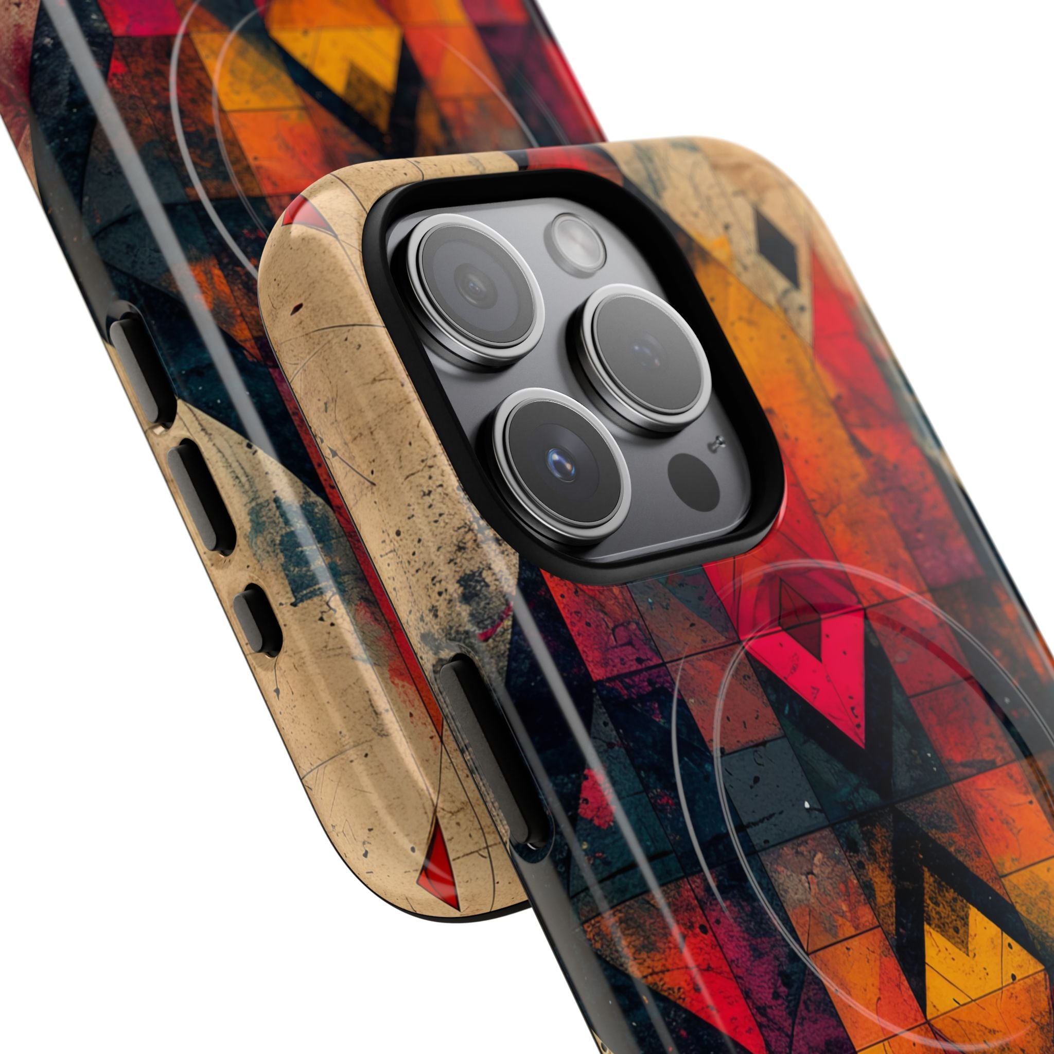 Fiery Symmetry Fusion iPhone 15 - Tough+