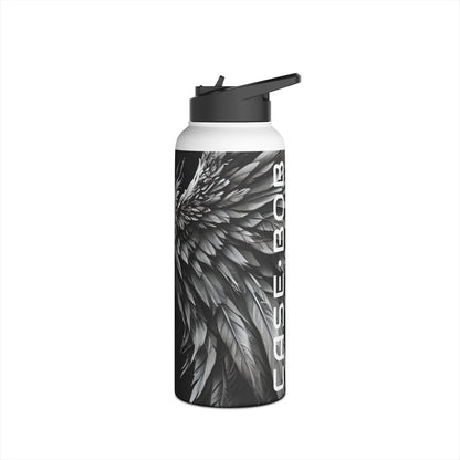 Crimson Silver Wings - Stainless Steel Water Bottle