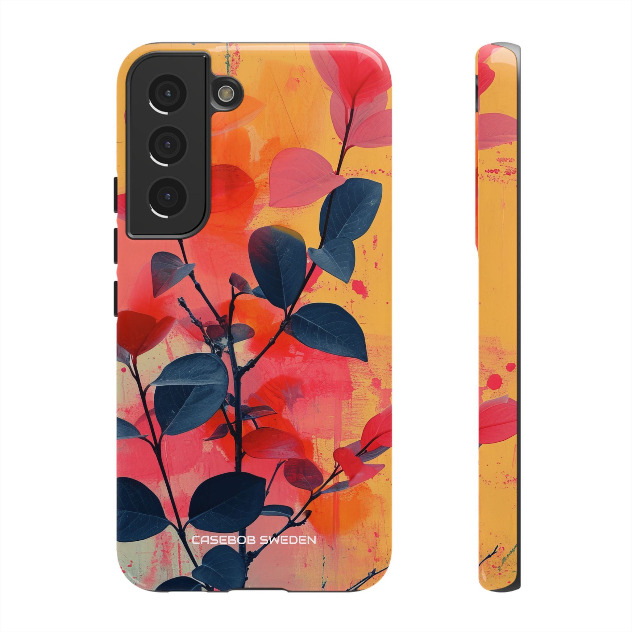 Yellow Botanical Splash - Tough Samsung S22 Phone Case