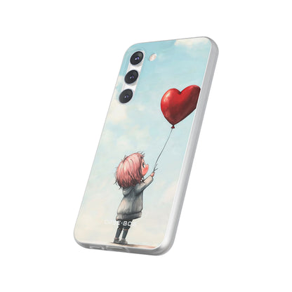 Heart Balloon Glow Samsung S23 Plus Case - Soft