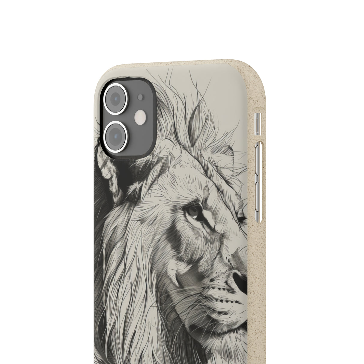 Majestic Linework Lion | Biodegradable Phone Case