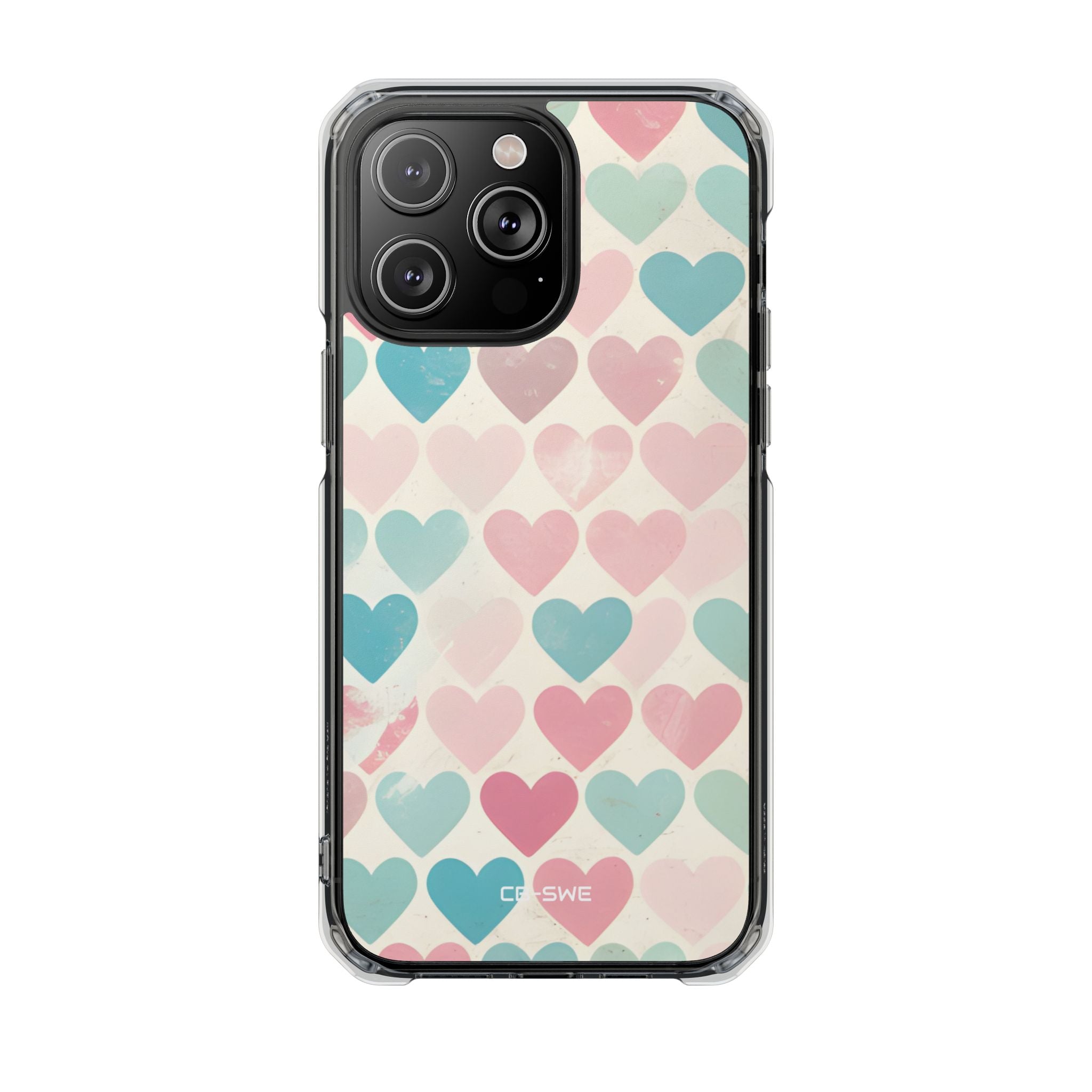 Retro Hearts Symmetry iPhone Case - Impact