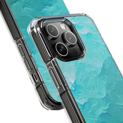 Soothing Aqua Currents iPhone 14 - Impact Clear+