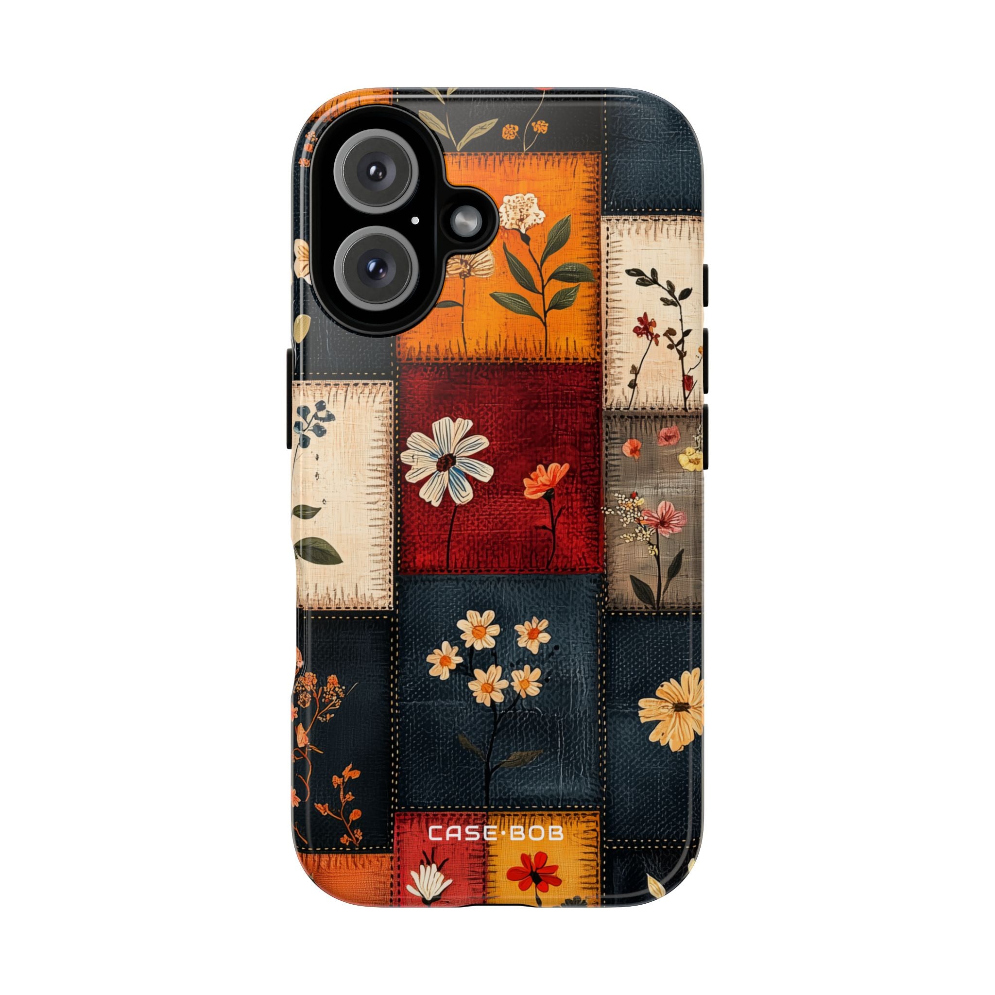 Patchwork Blooms iPhone 16 Case - Tough