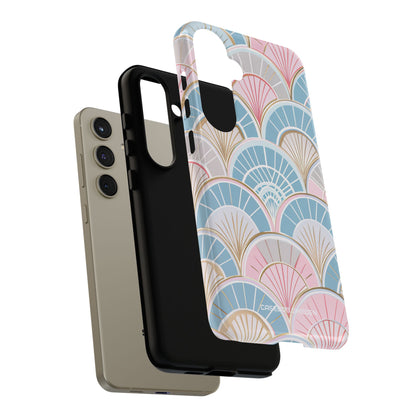 Art Deco Pastel Fan Pattern - Tough Samsung S24 Phone Case