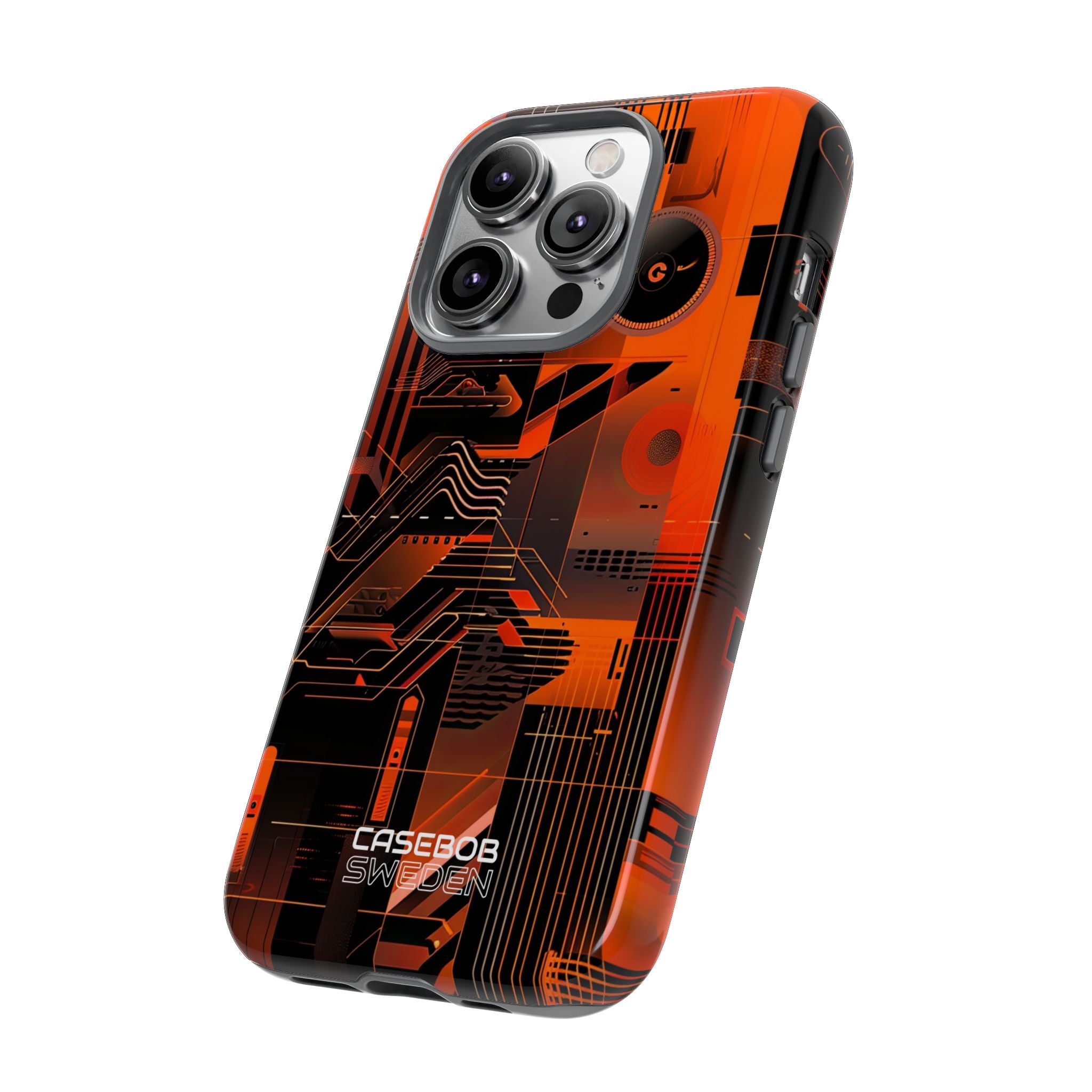 Orange Circuit Dreams iPhone 14 - Resistente