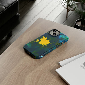 Yellow Spot Ink Art - Protective Phone Case