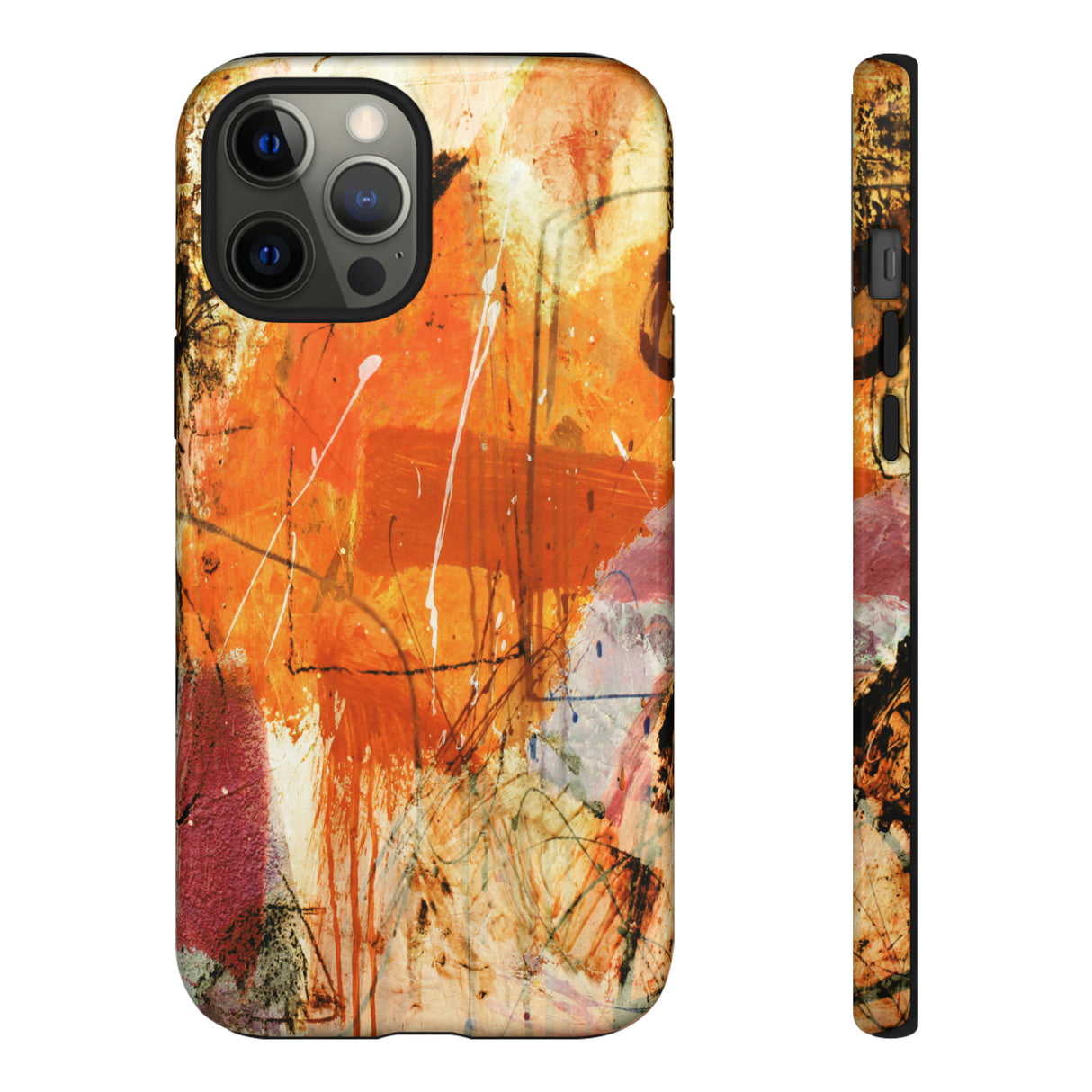 Abstract Orange Art - Protective Phone Case