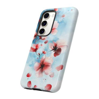 Pink Blossom Drift Samsung S23 Case - Tough