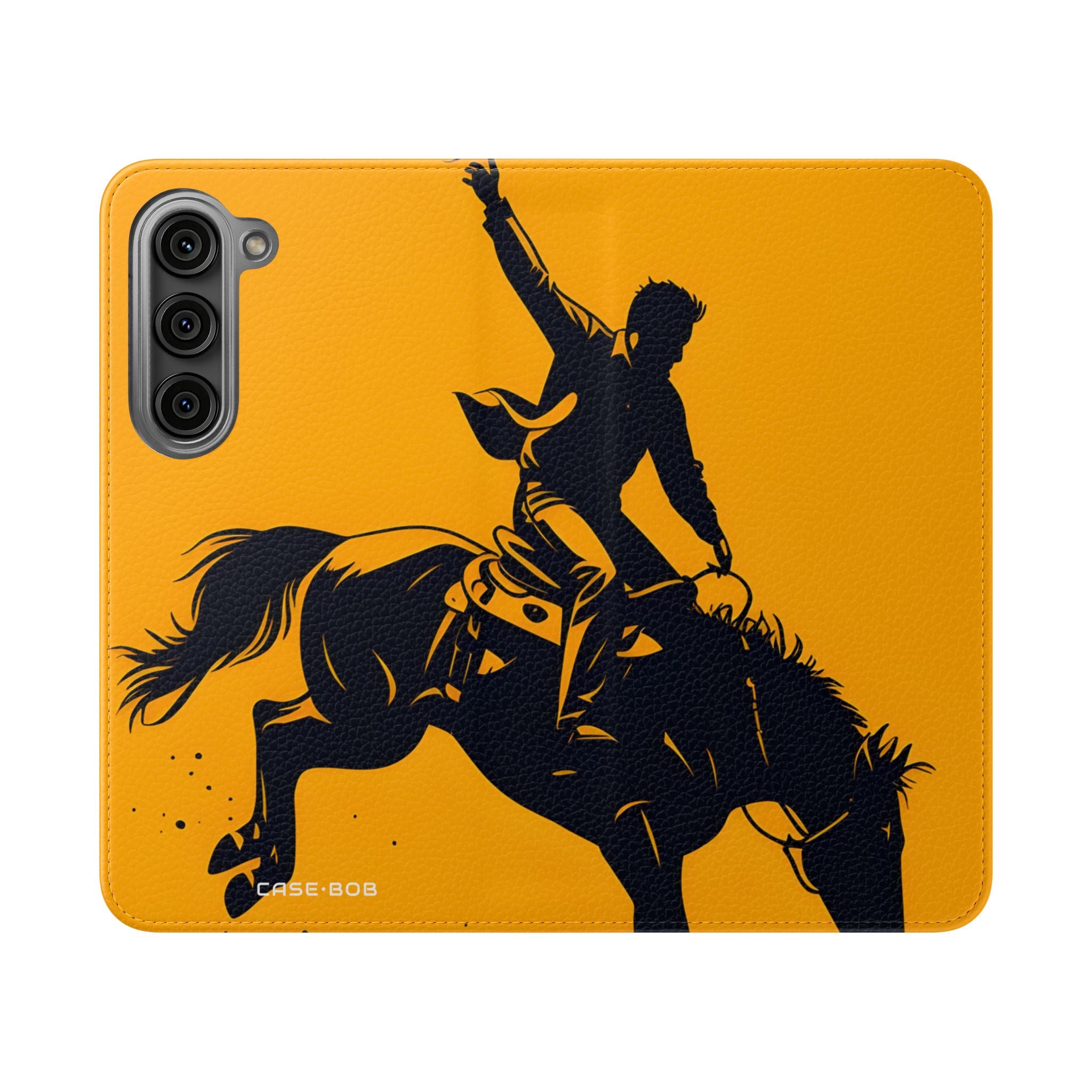 Bucking Cowboy Shadow - Samsung S23 Case - Lompakkokotelo