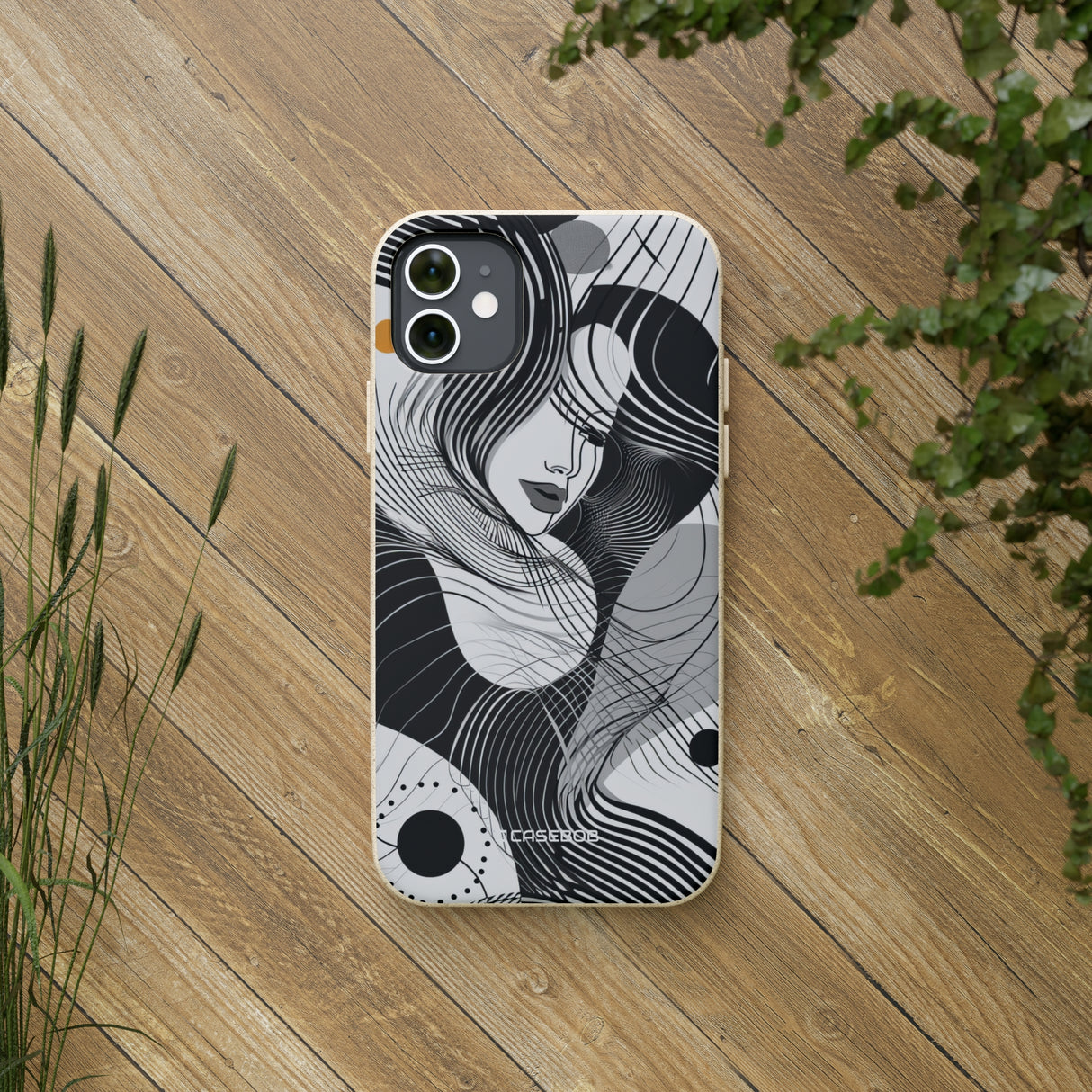 Fluid Noir Rhythm | Biodegradable Phone Case