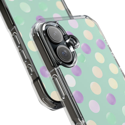 Pastel Polka Dots - Clear Impact iPhone 16 Phone Case