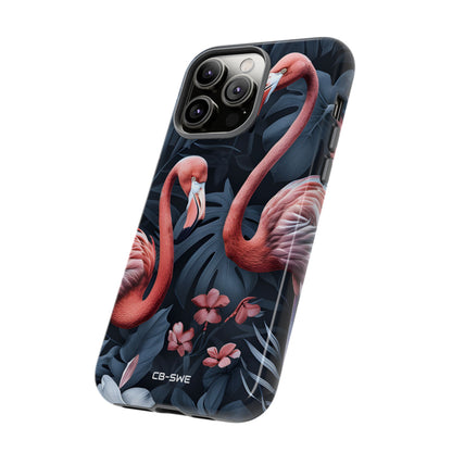 Flamingos Embrace Nature - iPhone Case