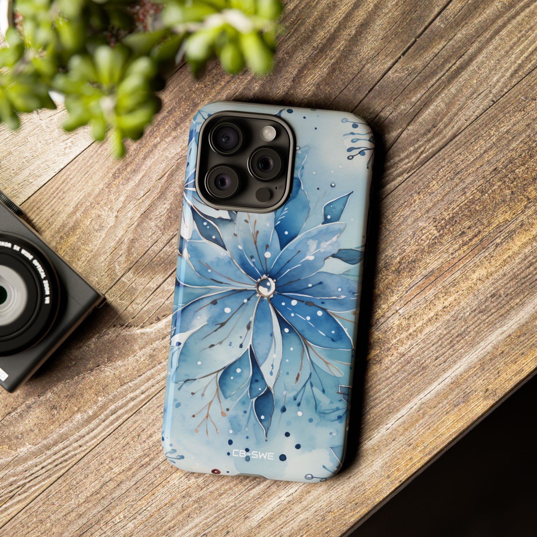 Floral Frost Embrace - iPhone Case