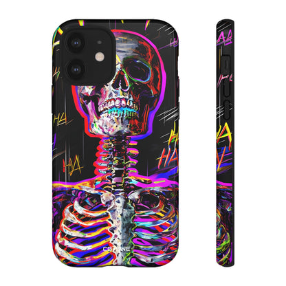 Neon Skeleton Chaos - iPhone Case