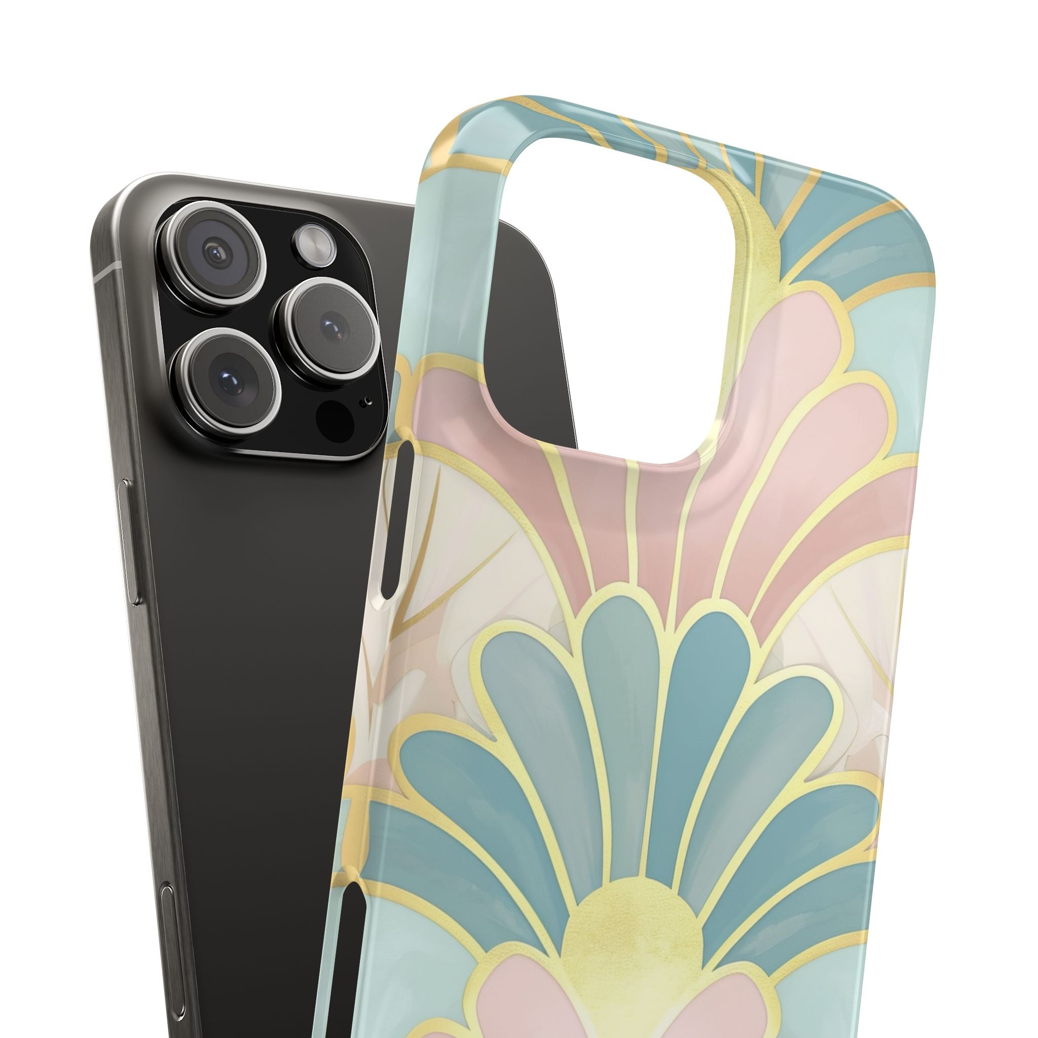 Pastel Deco Elegance - Slim iPhone 16 Phone Case