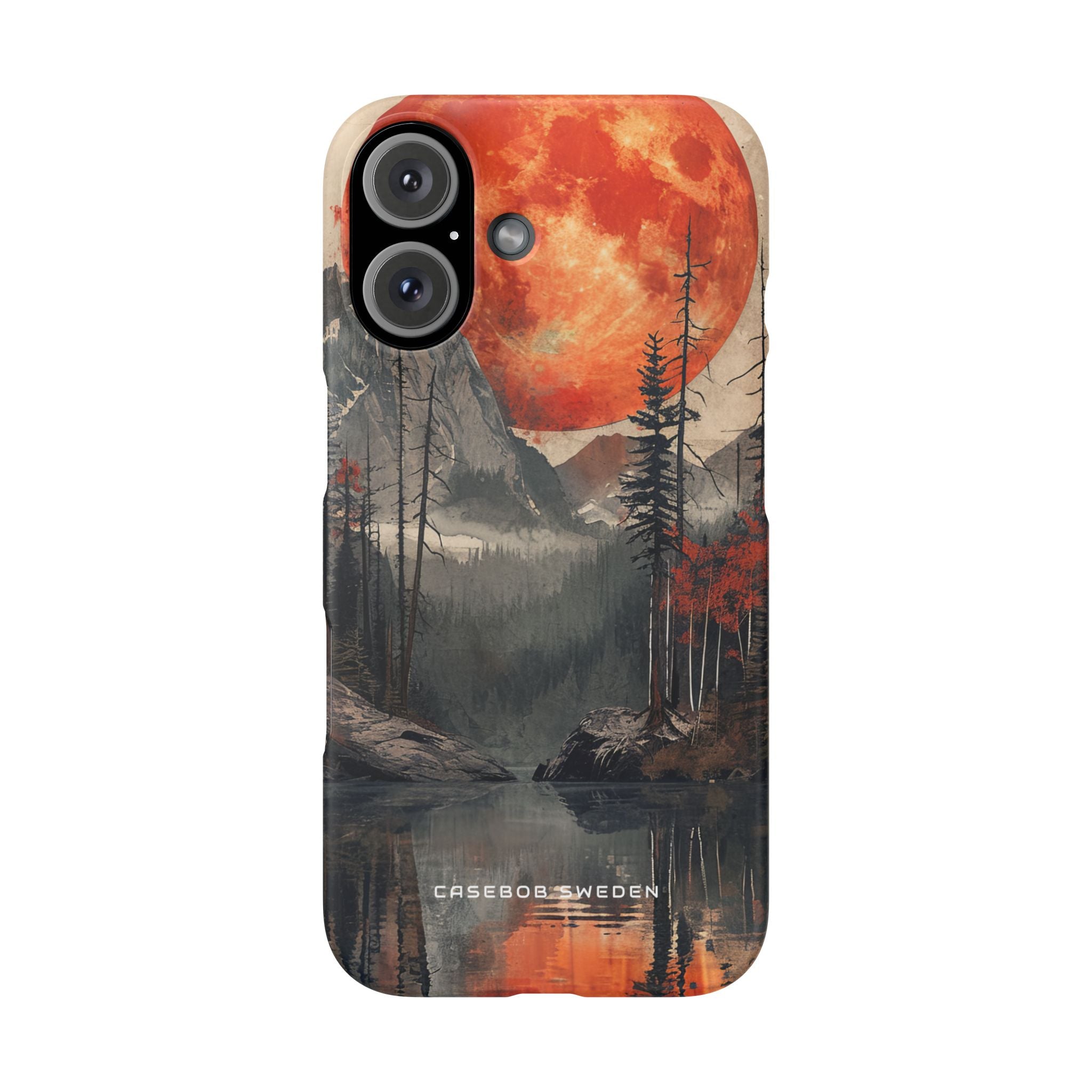 Celestial Glow Over Reflective Landscape iPhone 16 - Slim Phone Case