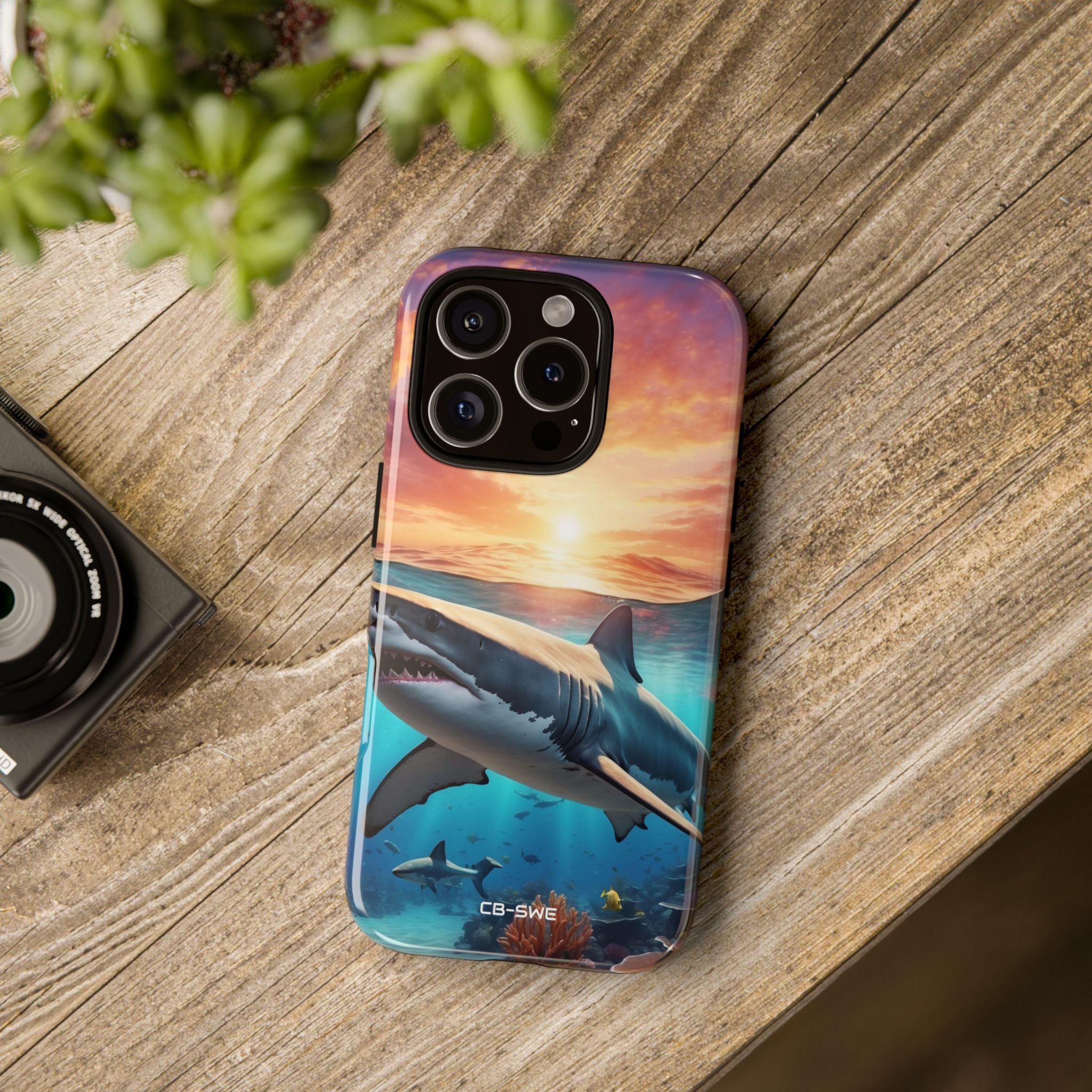 Shark Swims Through - iPhone Case