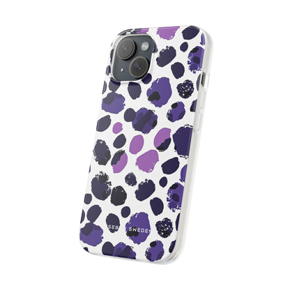 Purple Inkblots iPhone 15 - Flexi Phone Case