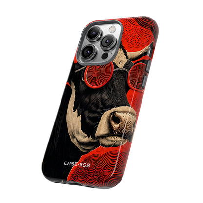 Hypnotic Cow iPhone 14 Pro Case - Tough