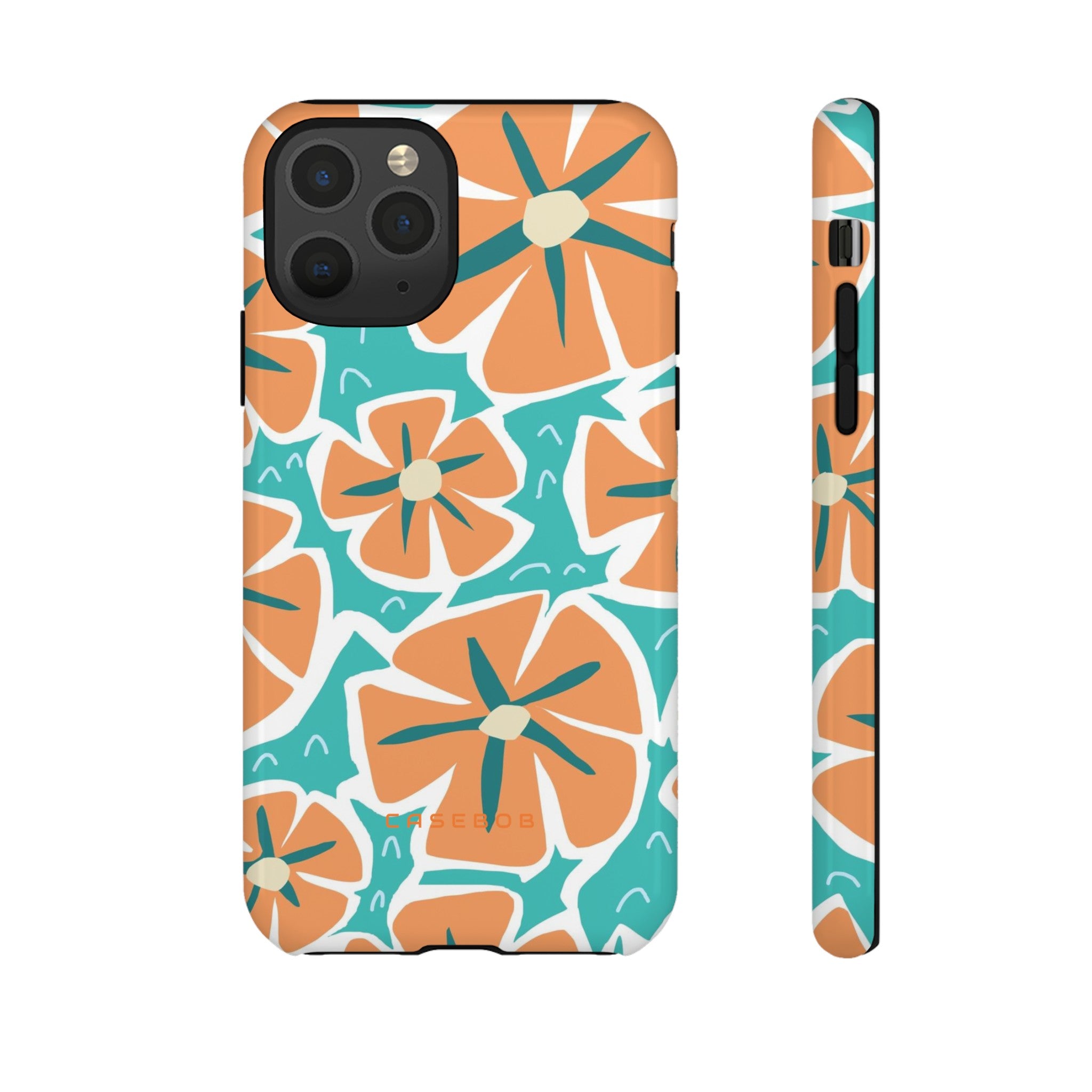 Orange Happy Flower - Protective Phone Case