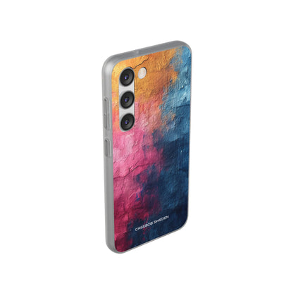 Blue Pink Abstract - Flexi Samsung S23 Phone Case