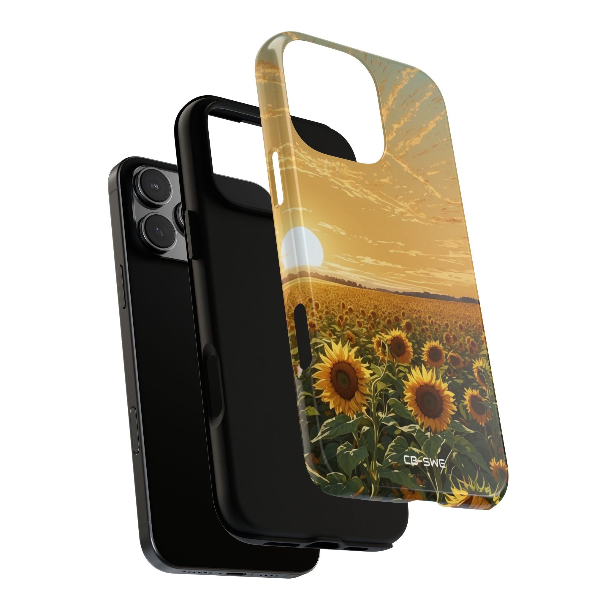 Sunflowers Embrace Sunset - iPhone Case