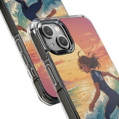 Surfing Into Sunset iPhone Case - Impact
