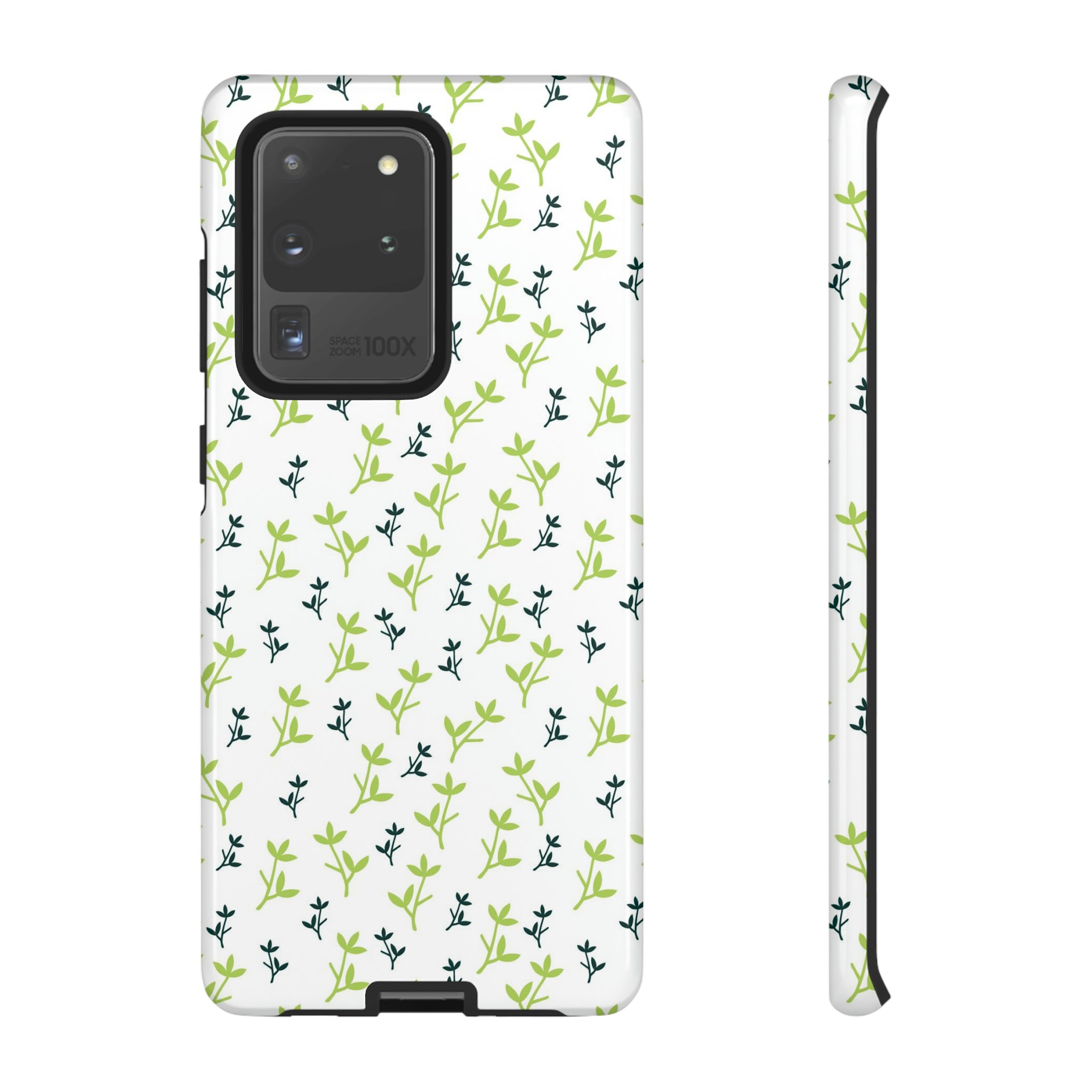 White Flower Pattern - Protective Phone Case