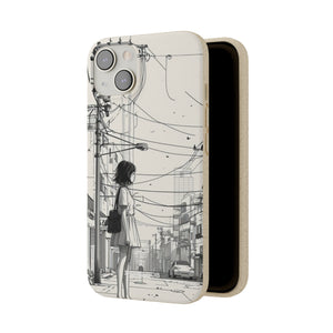 Urban Solitude Sketch | Biodegradable Phone Case