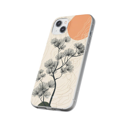 Spiky Tree Sunset iPhone 14 Plus Case - Soft