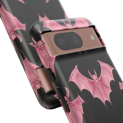 Gothic Pink Bats Aflame Google Pixel 8 - Tough Phone Case