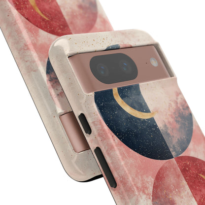 Golden Crescent Circles Google Pixel 8 Case - Tough