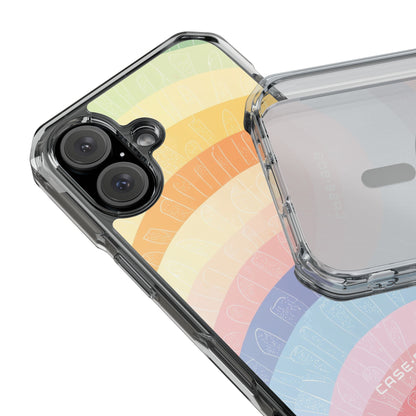 Pastel Rainbow Bands iPhone 15 Case - Impact