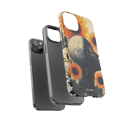 Sunflower Embraces Moon - iPhone Case